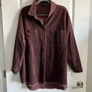 BooHoo Corduroy Shacket